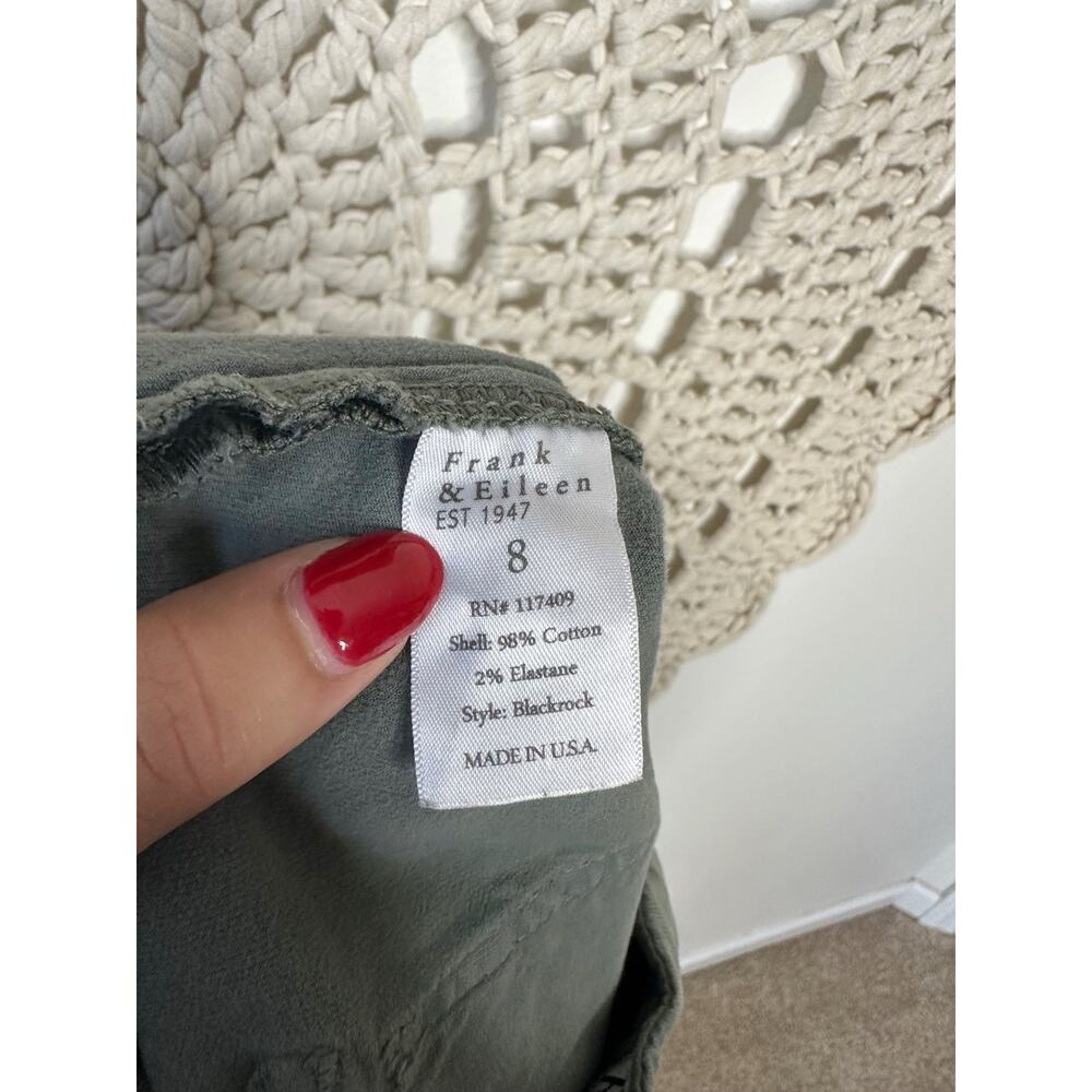Frank And Eileen Blackrock Cropped Ankle Pants Green Size 8 - Picture 4 of 4